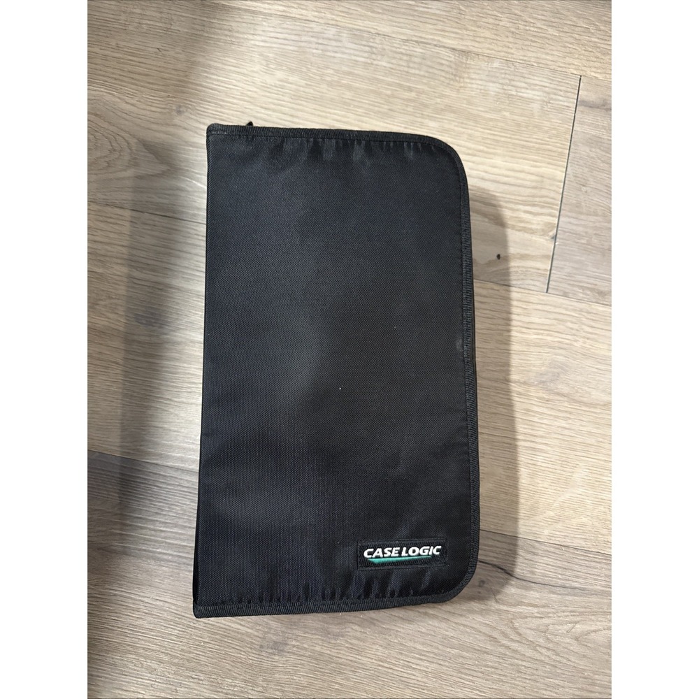 Case Logic 72 Disc Zip Around CD/DVD/Blu-Ray Storage Case Wallet Binder, Black🔥